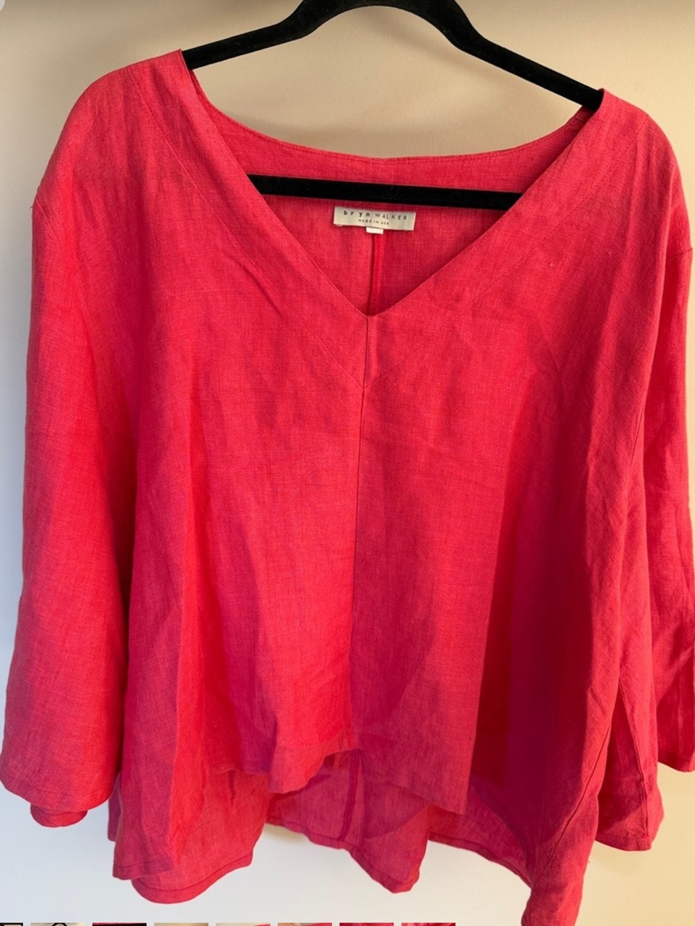 Bryn Walker Linen Pink Top XL